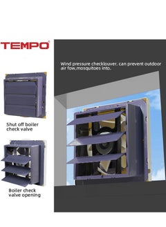 TEMPO Plastic wall-mounted exhaust fan for kitchens and bathrooms, size300x126x308 mm  - Image 4