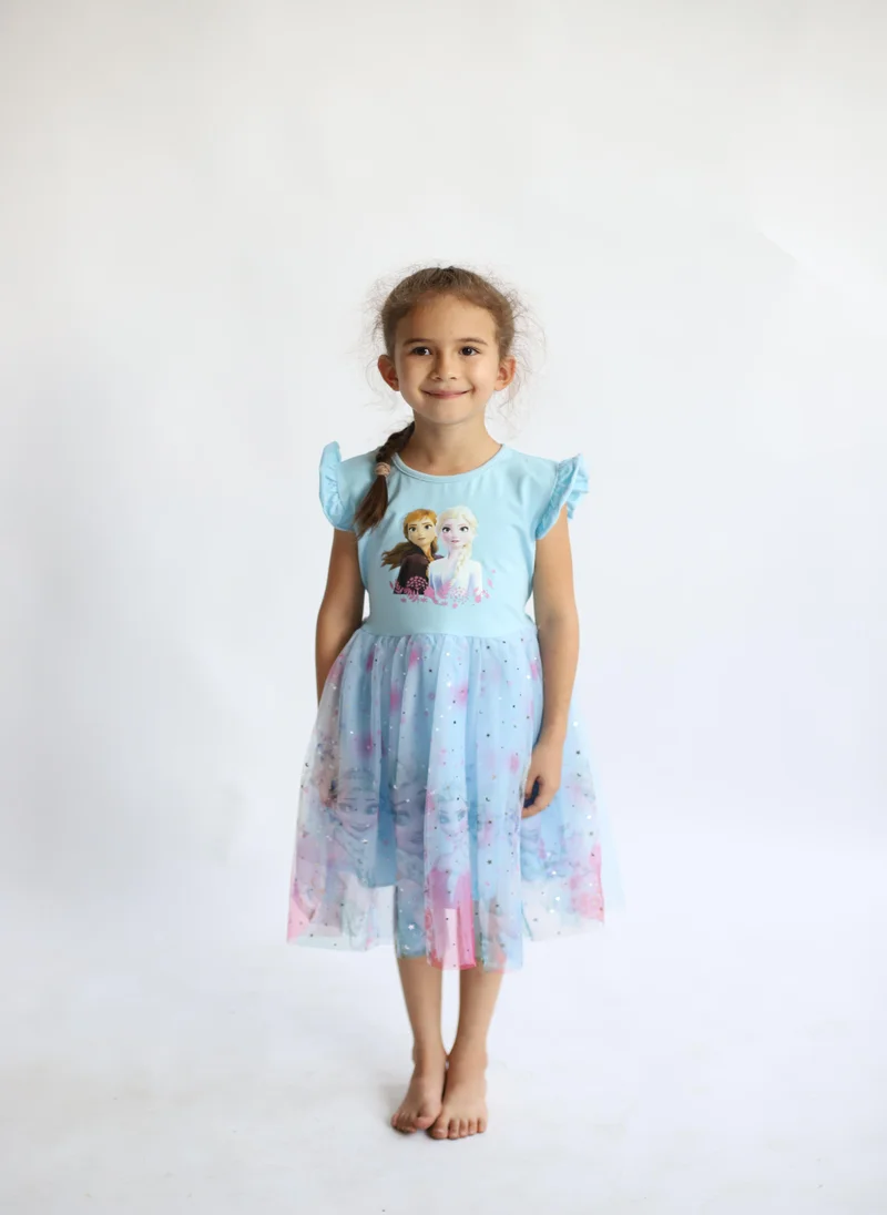 D'Daniela D' Daniela - Elsa and Anna Self Print No Zipper - Light Blue
