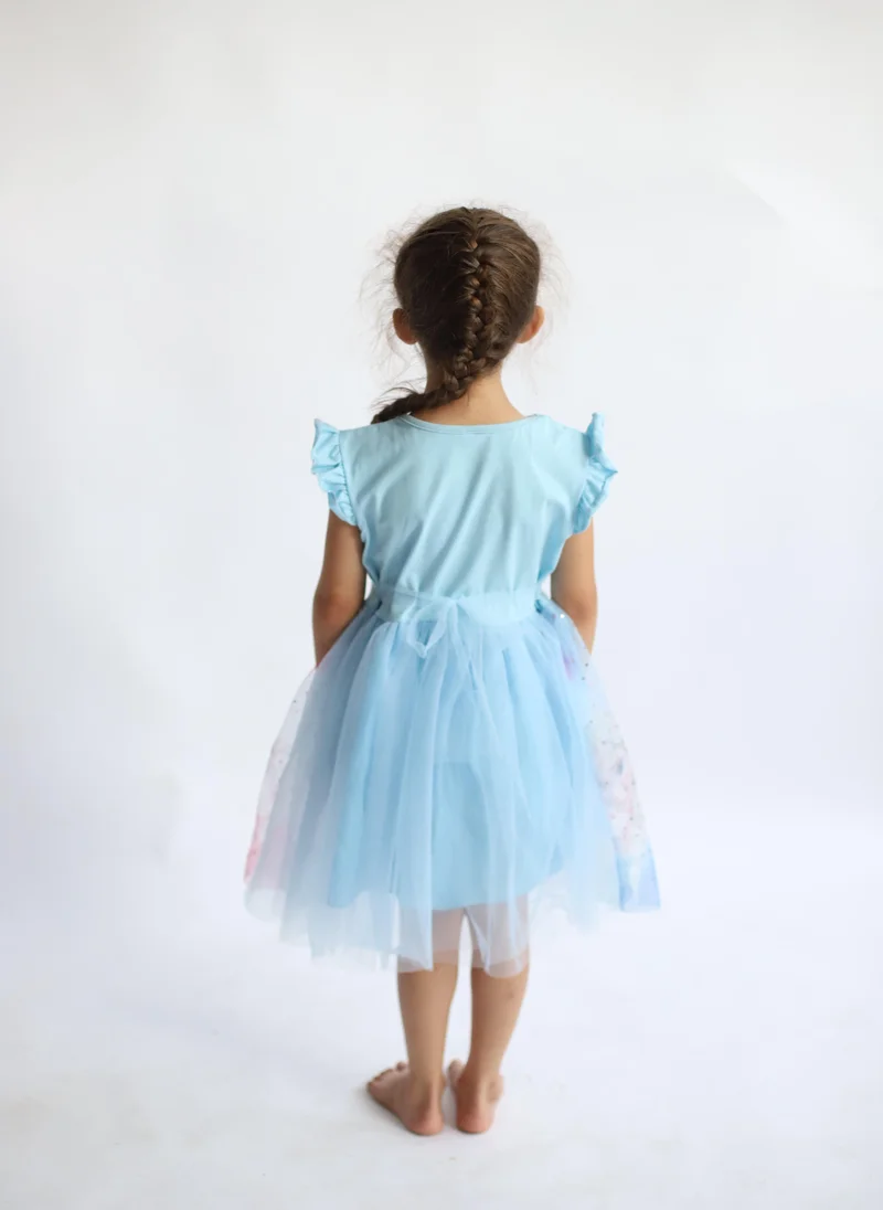D'Daniela D' Daniela - Elsa and Anna Self Print No Zipper - Light Blue