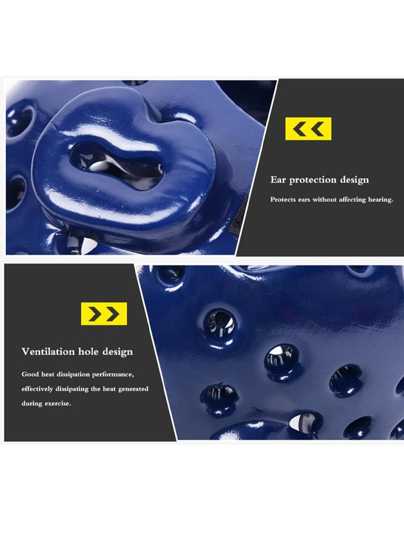 سبال أغطية رأس للأطفال البالغين، واقي رأس آمن، حماية للرأس، خوذة ملاكمة من جلد البولي يوريثان للتدريب على الكيك بوكسينغ فنون الدفاع عن النفس الملاكمة التايلاندية، فنون الدفاع عن النفس الكاراتيه التايكوندو - Image 4