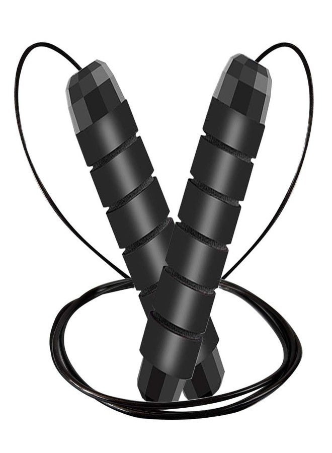 SPLASHGRIP Jump Rope for Fitness, Adjustable Length Jump Rope with Ball Bearings - Tangle-Free Steel Cable & Foam Handles for Workout, Home Exercise, Gym - Men, Women, Kids, Slim Body Training - Image 1