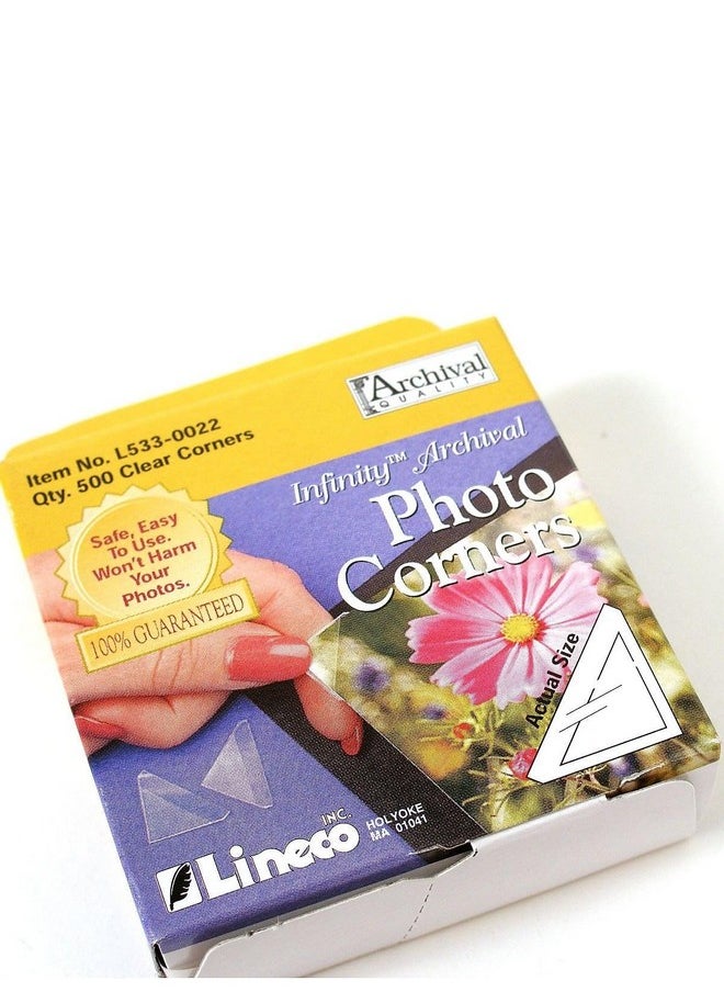 Lineco Infinity Clear Photo Corners Pack Of 500 (L5330022) (63806) 