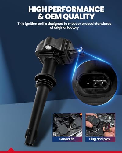 KAX Pack of 4 UF649 Ignition Coil Set for Fiat 500 2012-2017 1.4L, UF649 - Image 2
