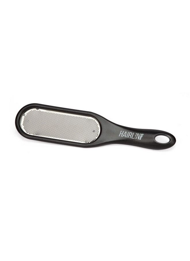 Hair Line - Professional Curved Foot Scraper With Handlefiler Dead Skin Callus Remover Pedicure Foot Scrubber For Men N Women_Black - Image 1