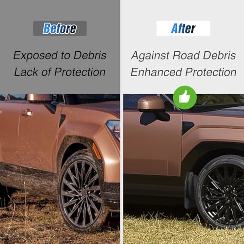 Nilight Mud Flaps for Hyundai Santa Fe 2024 2025 2026 No Drilling Precision Fit Exterior Accessories HeavyDuty Splash Guards Protection Front Rear Set - Image 3