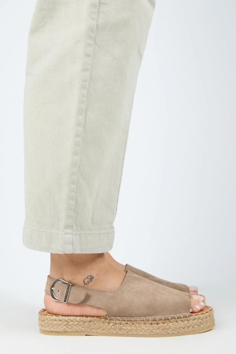 Manijero Manijero Juana Genuine Leather Open Toe Mink Sandals