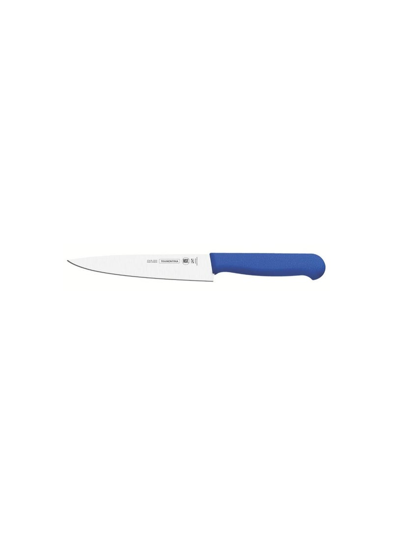 Tramontina Professional 10 Inches Meat Knife with Stainless Steel Blade and Blue Polypropylene Handle with Antimicrobial Protection