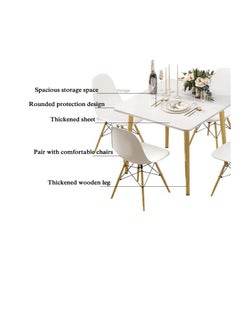 Modern Dining Table，Wood Rectangle Table，Kitchen Table with Solid Wooden Legs(Square-100cm) - pzsku/Z28AA2BF7A1A1E6BA01E0Z/45/_/1685157757/61f7cd90-8956-43a3-a737-feb7e4f0da07