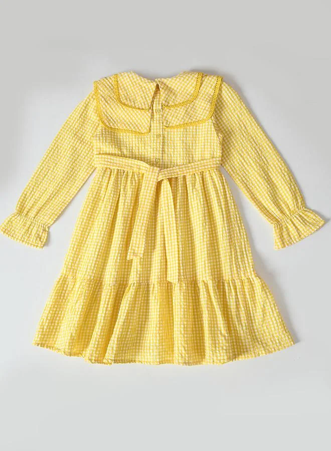 BELLA MODA Yellow Gingham Dress