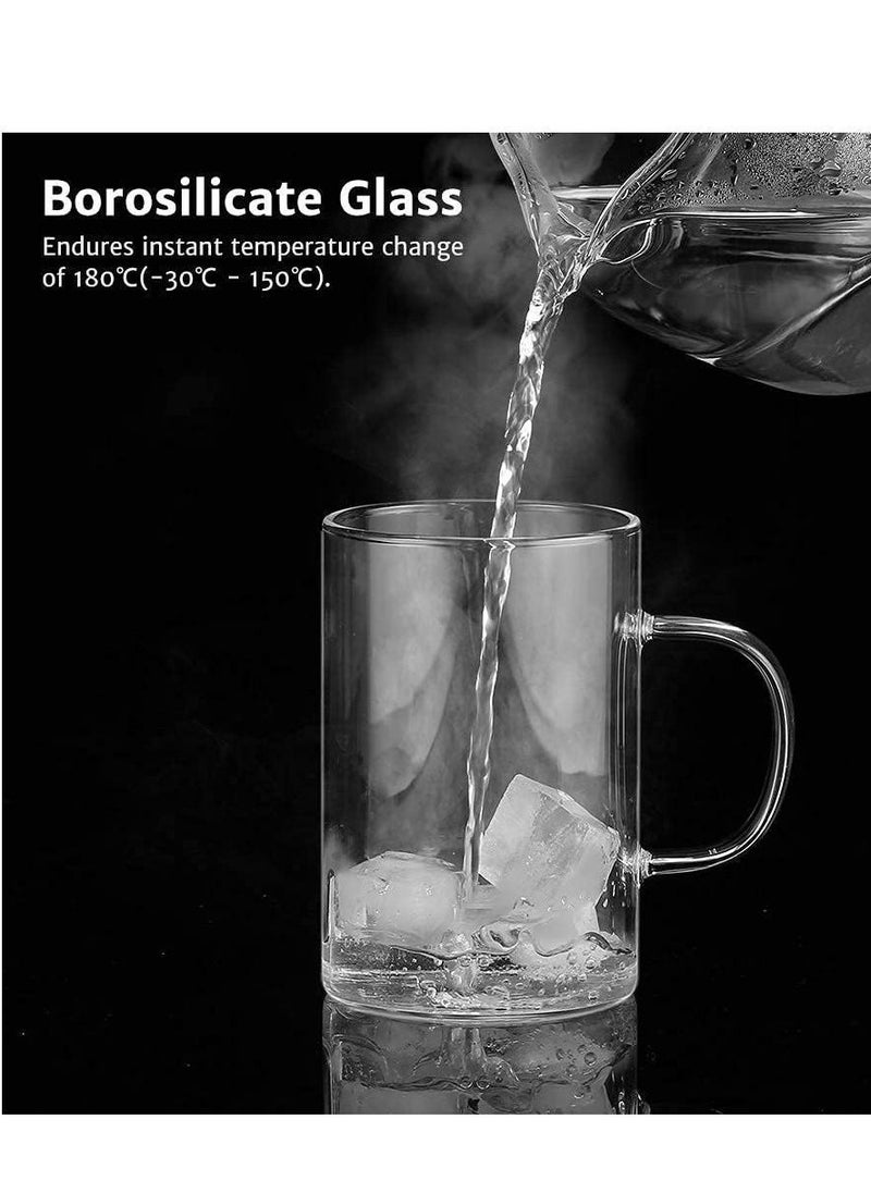 1Chase 500 ML Borosilicate Glass Tea Cup with Stainless Steel Infuser and Lid, Durable and Elegant Tea Mug, Stylish Glass Teacup - Image 5