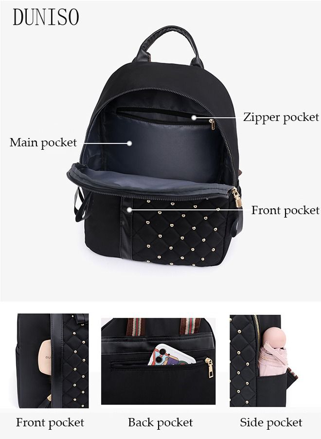 DUNISO Casual Travel Backpack For Women Large Capacity Waterproof School Backpack Wear Resisant Light Weight Double Shoulder Backpack For College Girls Students - Image 3