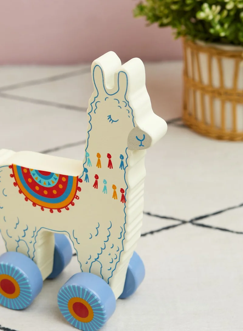 JoJo Maman Bebe Llama Push-Along Toy