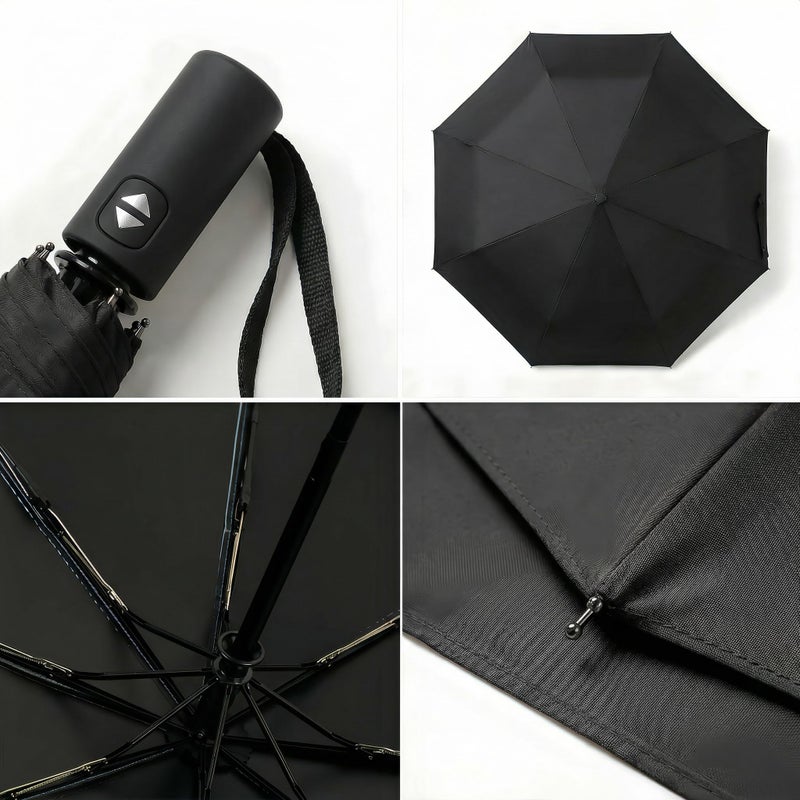 BAODINI Small UV Protection Travel Umbrella Compact for Rain and Sun UPF 50+ Windproof Portable 42 inch Umbrella for Women and Men - Image 4