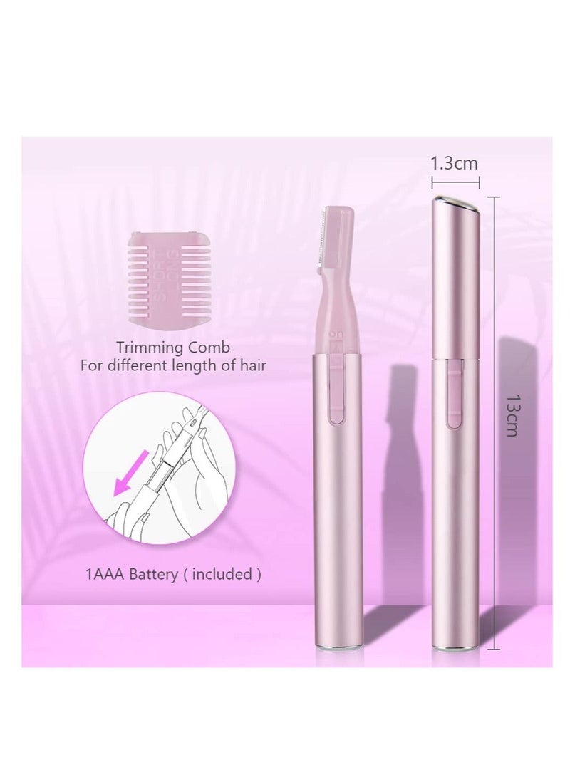 Eyebrow Hair Removal for Women, Upgraded Mini Portable Eyebrow Trimmer, Painless Face Hair Shaver Electric Eyebrow Razor for Brows Face Cheek Lips Peach Fuzz - Image 4