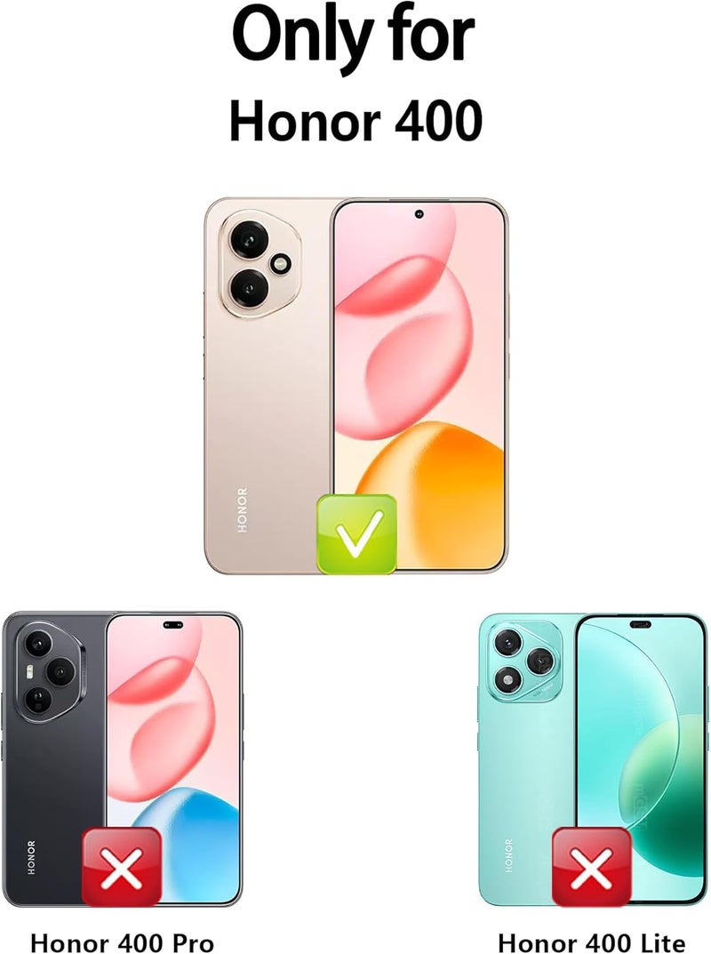 حافظة هاتف Honor 400، حافظة جلدية قابلة للطي مع 3 فتحات للبطاقات وحامل، مقاومة للسقوط، إغلاق مغناطيسي، متوافقة مع حافظة Honor 400 - أسود - Image 2