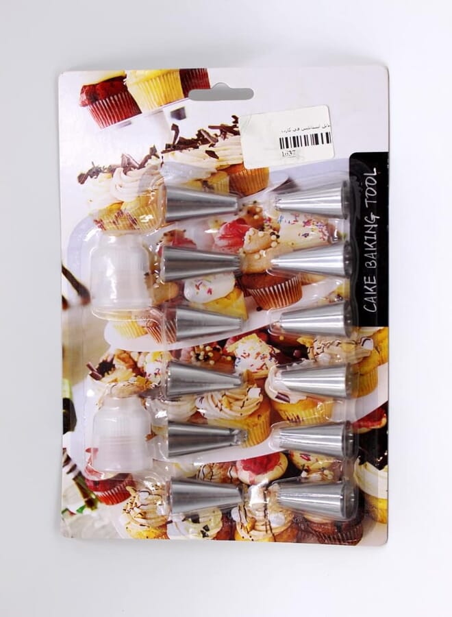Cake Decorating Nozzle Set with Couplers Tool, 12 Pieces