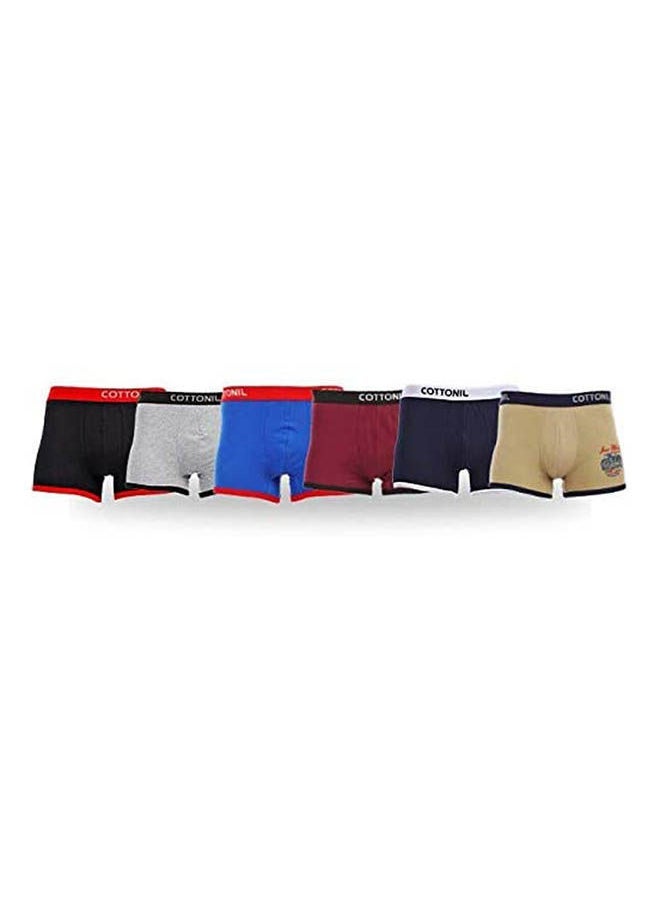COTTONIL Printed Boxer Briefs Pack Of 6 