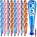Seematn 100 Pcs Mardi Gras Throws Bulk Pow Inflatable Baseball Bats 17 Inch Inflatable Blow up Bats for Kids Carnival Game Prizes Bulk Carnival Hero Sports Prizes Favors BlueDark BluePinkRed - Image 2