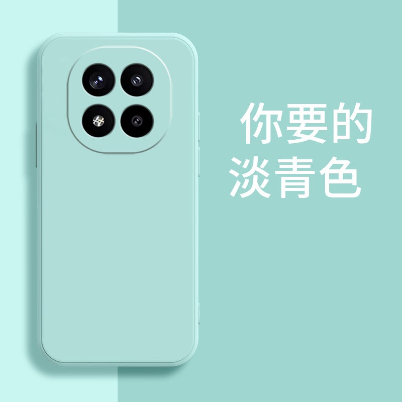 غطاء واقي، ملمس غير لامع، Light Cyan سيليكون، حماية من السقوط، مقاوم للصدمات لـ Redmi Note 15 من السيليكون باللون الأحمر للعائلة أثناء التنقل للاستخدام الشخصي - Image 1