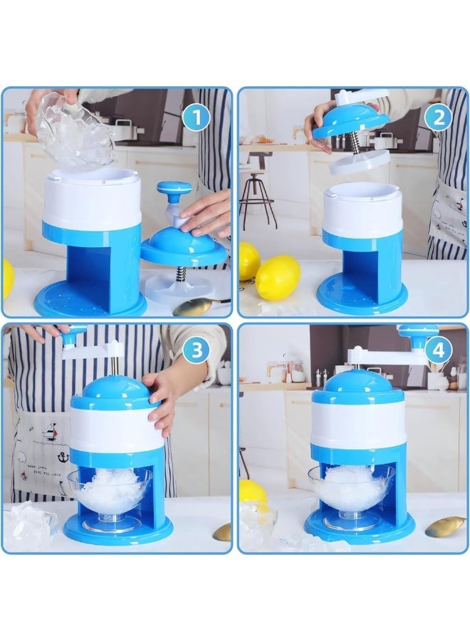 DubaiGallery Manual Hand-Crank Ice Shaver – Home Ice Crusher for Frozen Drinks, Cocktails, Snow Cones, and Desserts, Durable Plastic Design with Stainless Steel Blades - Image 5