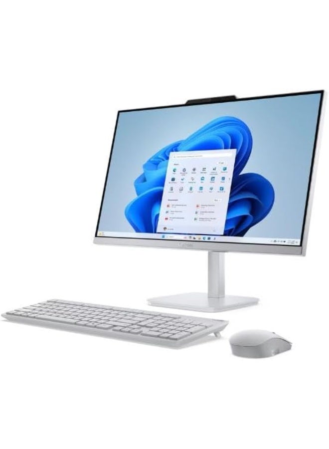 Lenovo (Upgraded) A100 23.8" FHD All-in-One Desktop | Intel Core i3-N305, 16GB DDR4 RAM, 512GB SSD, Window 11 , Cloud Grey (F0J60043PS) English Cloud Grey - Image 1