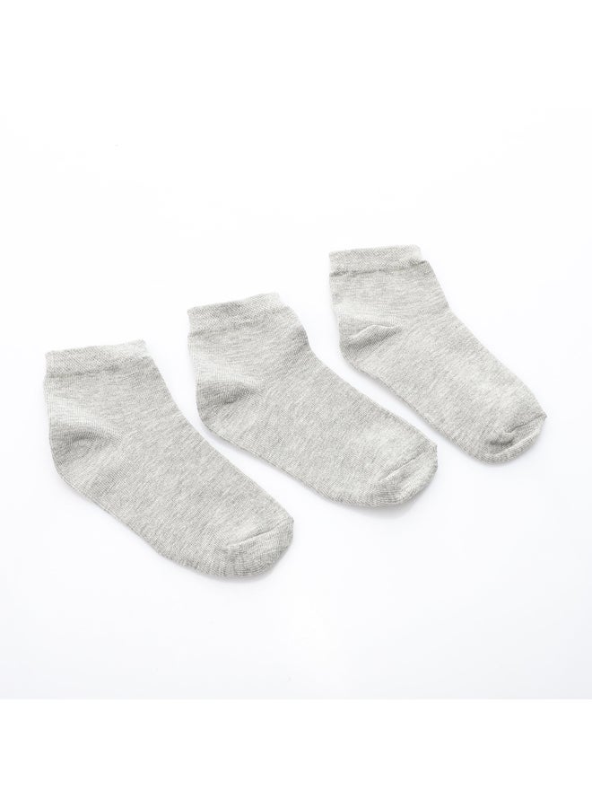 Set of 3 Plain Uncle Socks _ Grey