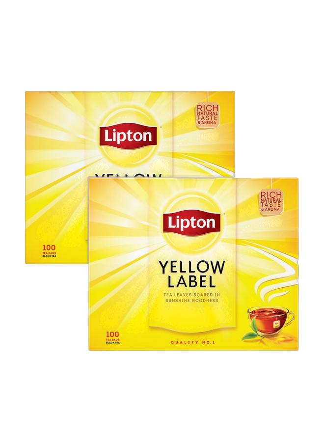 Lipton Black Tea 100 Tea bags 200g (Pack of 2) - Image 1