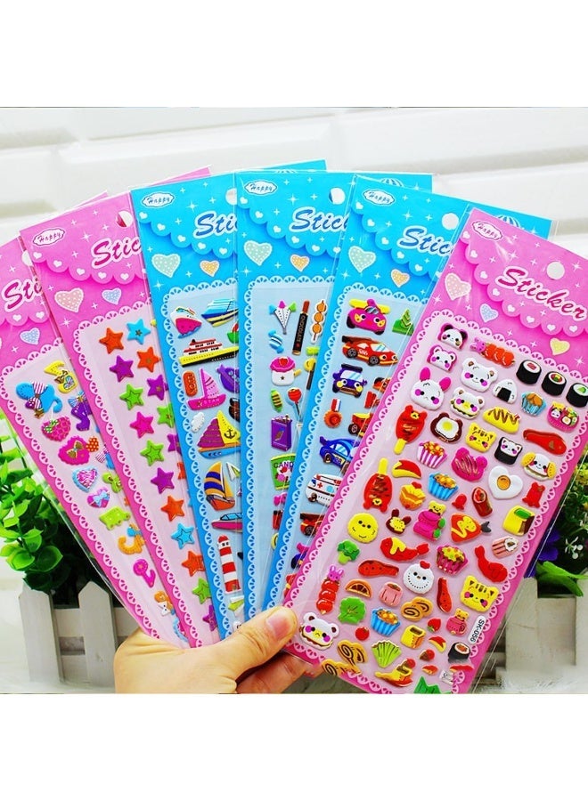 ECVV 24 Pieces 3D Dress-Up Sticker Mat Playset - Reusable Foam Princess Stickers for Girls' Crafty Fun - Image 4