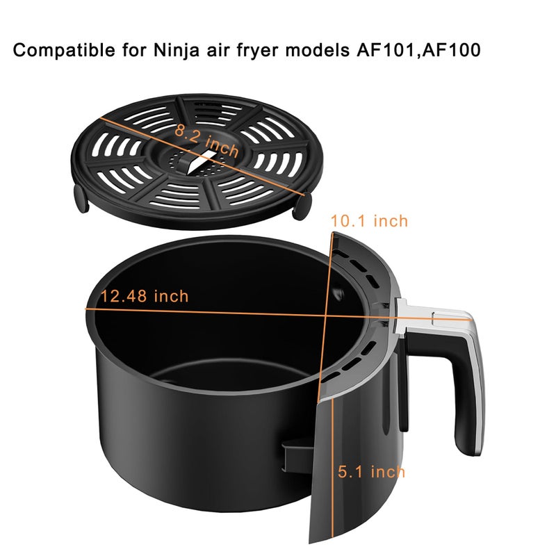 Croask Air Fryer Basket and Crisper Plate for Ninja AF101,Accessories for Ninja AF100 Air Fryer,4QT Replacement Basket,Non-Stick Replacement Parts - Image 2