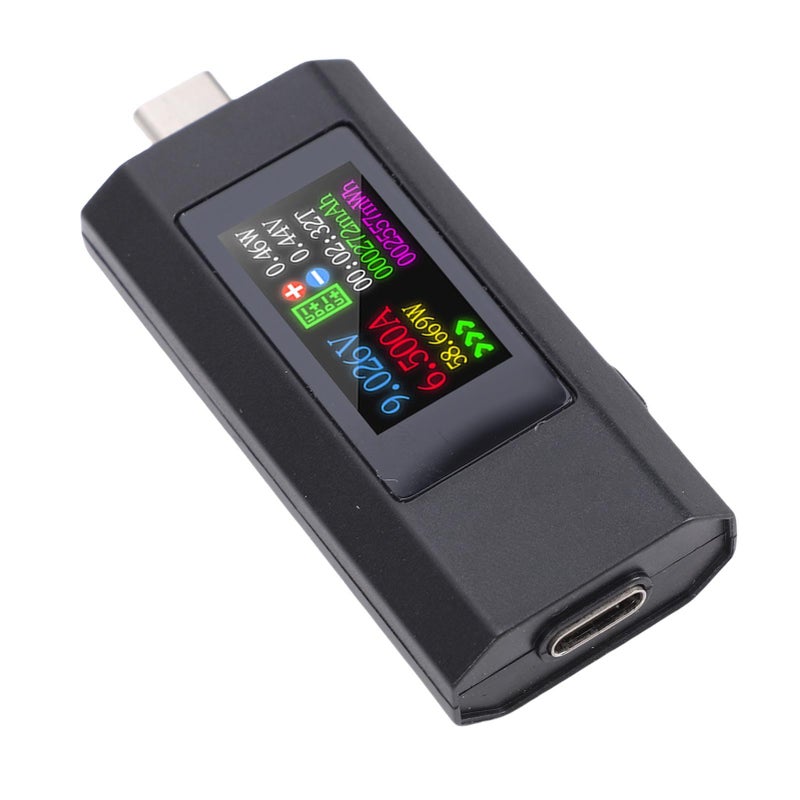 USB C Tester with Color Screen 0 6 5A 195W Voltage Current Power Capacity Data Storage for Type C 3C Digital Products White - Image 3