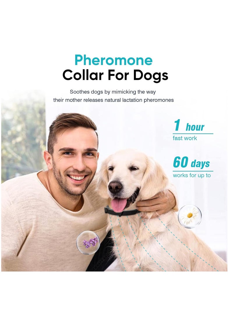 Furtey Calming Collar for Dogs 4 Packs Anxiety Relief Dog Pheromone Collar 60 Days Sustained Release Pheromone Separation Anxiety Stress 25 Inches Size Flexible Adjustable Fits All Small Medium Large Dog - Image 5