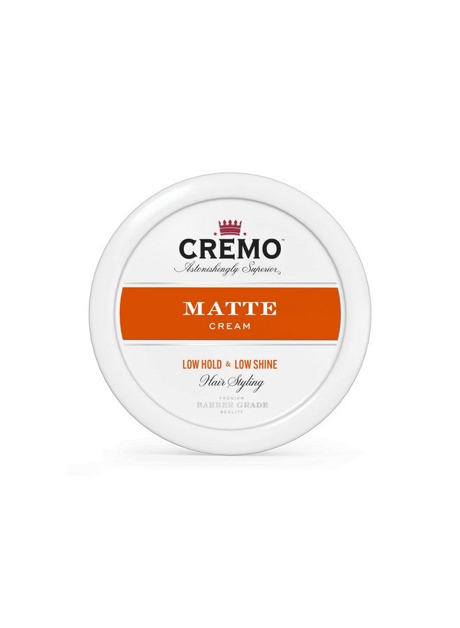 cremo Premium Barber Grade Hair Styling Matte Cream Light Hold Low Shine 4 Oz - Image 1