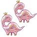 SAMOKA Large Pink Dinosaur Balloons2 PCS 38 Inch Dino BalloonsPink Dinosaur Birthday Decorations - Image 3