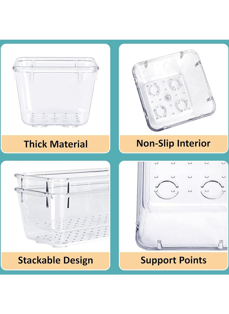 Generic 25pcs Desk Drawer Organizers Trays Set,Clear Plastic Storage Bins Bathroom Drawer Tray, Dividers Vanity & Accessories trays, Organizer for Bedroom Dresser Makeup Jewelries, kitchen, office.  - Image 4