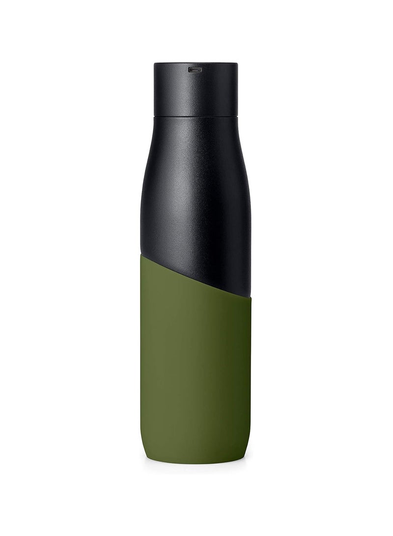 LARQ زجاجة LARQ حركة إصدار تيرا خفيفة الوزن ذاتية التنظيف وغير معزولة من الفولاذ المقاوم للصدأ سعة 24 أونصة / 710 مل باللون الأسود / الصنوبر - Image 4