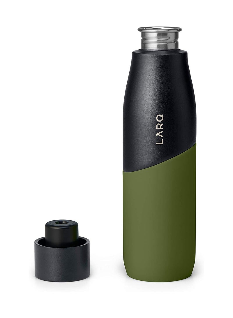LARQ زجاجة LARQ حركة إصدار تيرا خفيفة الوزن ذاتية التنظيف وغير معزولة من الفولاذ المقاوم للصدأ سعة 24 أونصة / 710 مل باللون الأسود / الصنوبر - Image 5
