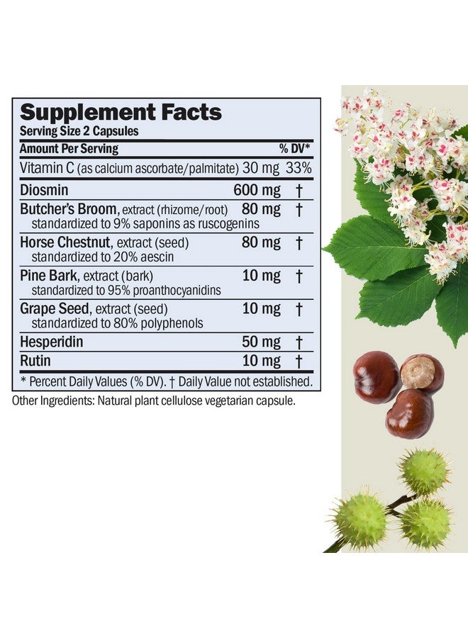 Andrew Lessman ANDREW LESSMAN Circulation, Vein Support for Healthy Legs 60 Capsules - High Bioactivity Diosmin, Butcher's Broom, Visibly Reduces Swelling and Discomfort in Feet, Ankles, Calves, Legs  - Image 2