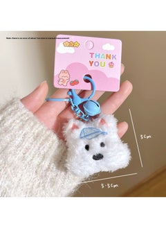 Generic Creative Gifts Do Activities Doll Key Chain Pendant Plush Cute Cartoon Backpack Pendant Night Market Stall-Specifications:Baseball Cap West Highland  - Image 1