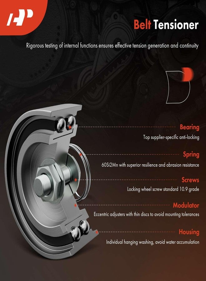A-Premium Engine Serpentine Belt Drive Kit Compatible with Toyota & Scion Cars - Corolla 2014-2020, Corolla iM 2017-2018, C-HR CHR 2018-2020/2022, iM 2016-1.8L 2.0L - Image 4