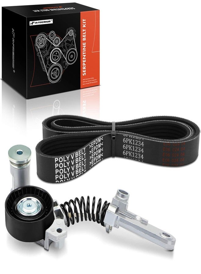 A-Premium Engine Serpentine Belt Drive Kit Compatible with Toyota & Scion Cars - Corolla 2014-2020, Corolla iM 2017-2018, C-HR CHR 2018-2020/2022, iM 2016-1.8L 2.0L - Image 1