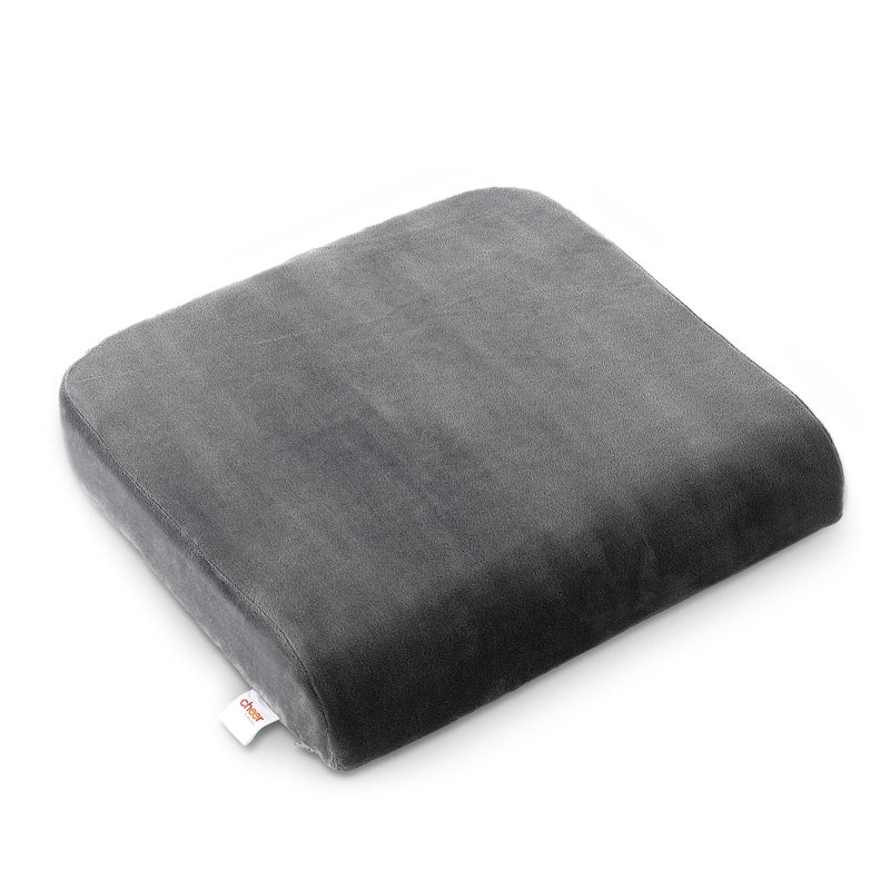 Cheer Collection Extra Large Seat Cushion  Memory Foam Comfort Pad for Prolonged Sitting with Removable Washable Cover