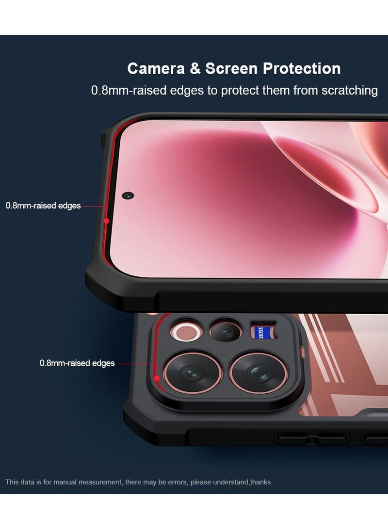 XUNDD Clear Case for Vivo V70 | Premium Rugged | Durable Shock-absorbing Frame | Black Border | Thermoplastic Polyurethane | Airbag Anti-drop Protection - Clear - Image 4
