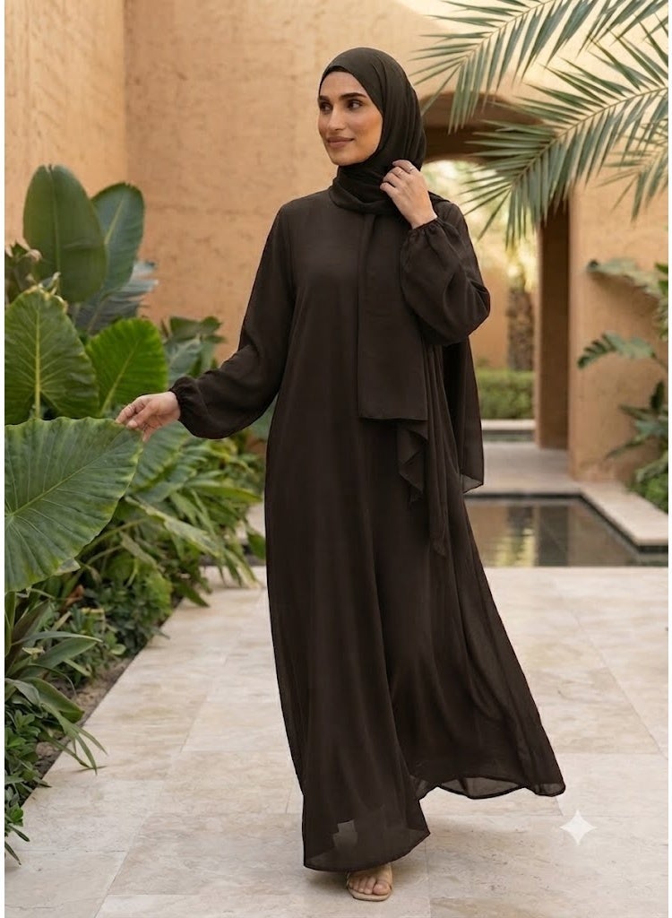 AMYAE Prayer Dress for Women One-Piece | Islamic Modest Full Prayer Outfit with Long Sleeves & Attached Scarf | Soft Cotton Jilbab Abaya | Namaz, Salah, Umrah & Hajj Wear | Different Color - Image 2