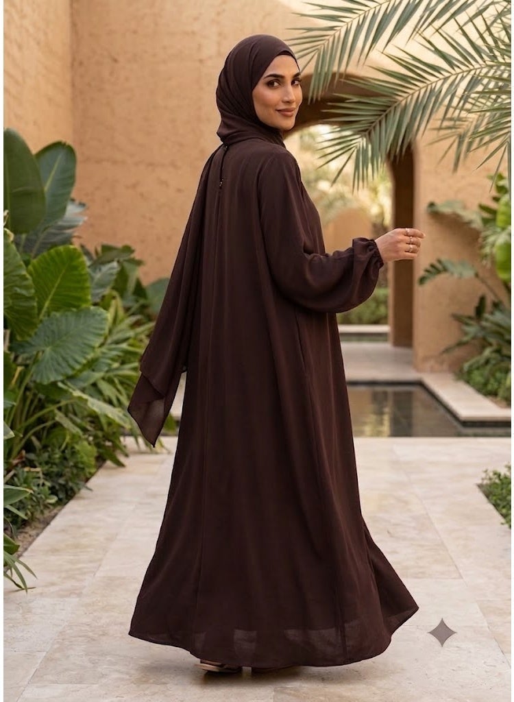 AMYAE Prayer Dress for Women One-Piece | Islamic Modest Full Prayer Outfit with Long Sleeves & Attached Scarf | Soft Cotton Jilbab Abaya | Namaz, Salah, Umrah & Hajj Wear | Different Color - Image 3