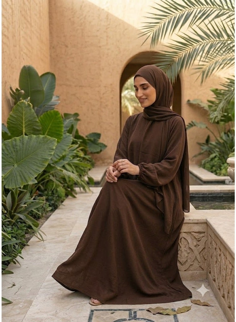 AMYAE Prayer Dress for Women One-Piece | Islamic Modest Full Prayer Outfit with Long Sleeves & Attached Scarf | Soft Cotton Jilbab Abaya | Namaz, Salah, Umrah & Hajj Wear | Different Color - Image 4
