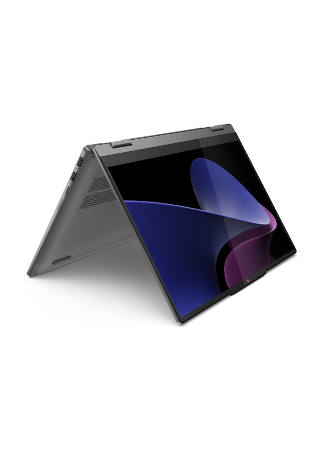 لينوفو لابتوب IdeaPad 5 ثنائي الاستخدام بشاشة IPS عالية الدقة بالكامل WUXGA (1920x1080) مقاس 14 بوصة، معالج Intel Core i5-13420H، ذاكرة وصول عشوائي 8 جيجابايت، قرص صلب SSD سعة 512 جيجابايت، معالج رسومات Intel UHD، نظام تشغيل DOS (بدون ويندوز)، يدعم اللغتين الإنجليزية والعربية، لون رمادي قمري الإنجليزية/العربية - Image 1