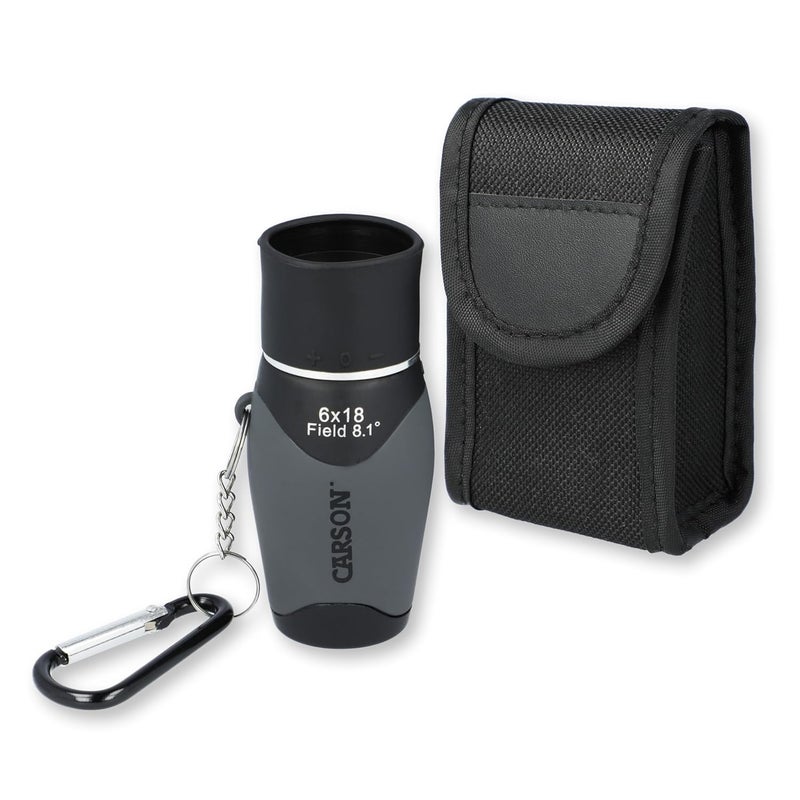 Carson MiniMight 6x18mm Pocket Monocular with Carabiner Clip (MM-618) - Image 1