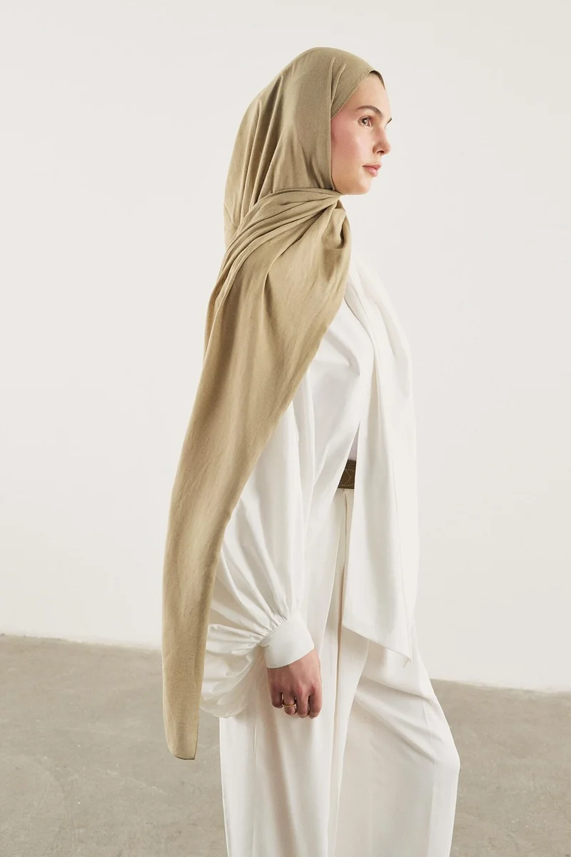 Defacto  Fresh Scarfs X DeFacto Premium Nude Linen Scarf for Women | Best Price UAE