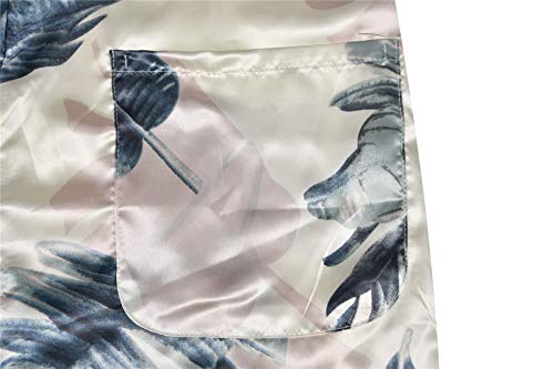 Valennia Women Long Silky Bathrobe Satin Kimono Robe Floral Printed Dressing Gown Sleepwear - Image 3