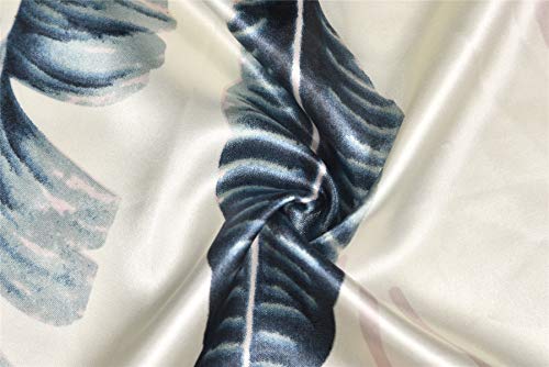 Valennia Women Long Silky Bathrobe Satin Kimono Robe Floral Printed Dressing Gown Sleepwear - Image 4